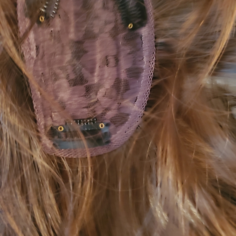 Synthetic Hair Topper ,new Brunished Brown - Picture 6 of 7